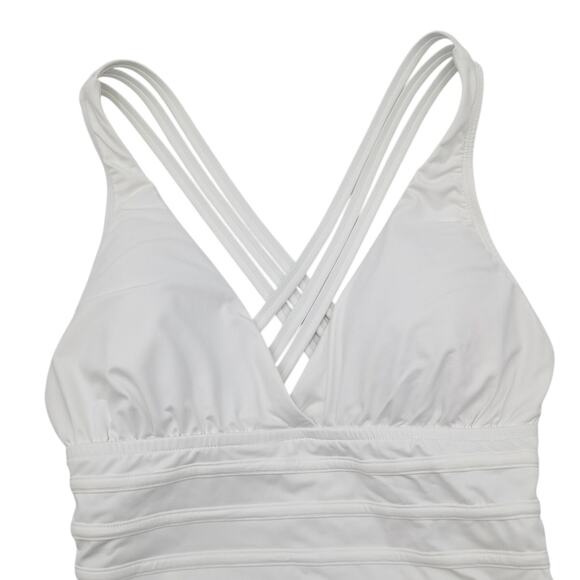 La Blanca Women's Island Goddess Multi-Strap Crossback One Piece Swimsuit Size 8 - Picture 3 of 11